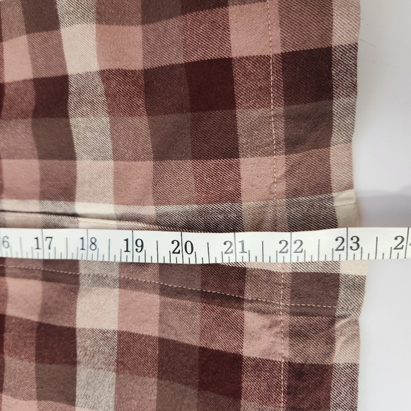 womens mtn hardwear moiry shirt jacket shacket sz m cropped 100% cotton plaid - Picture 7 of 9